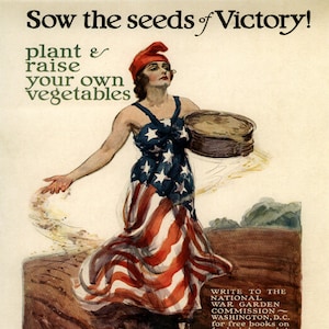 Semez la guerre, semez les graines de la victoire, plante potagère, plante de munitions, 40 x 20 pouces, reproduction d'affiche vintage sur papier mat ou toile, livraison gratuite aux États-Unis