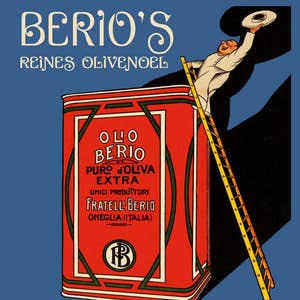 Food 16&quot; X 20&quot; Chef Olive Oil Kitchen Frarelli Berio Oneglia Italy Italia Italian Vintage Poster Repro Paper or Canvas FREE SHIPPING in USA
