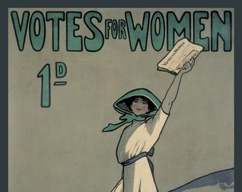 Votes for Women Wanted Everywhere League Woman Voters Social Politics American Election Vintage Poster Repro Paper or Canvas FREE S/H in USA
