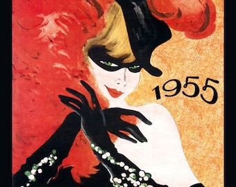 Mardi Gras New Orleans Dance 1939 Carnival Vintage Poster Repro FREE SH in USA