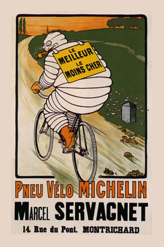 Michelin Tire Man Biking Bicycle Pneus Velo Cycling Cicle French