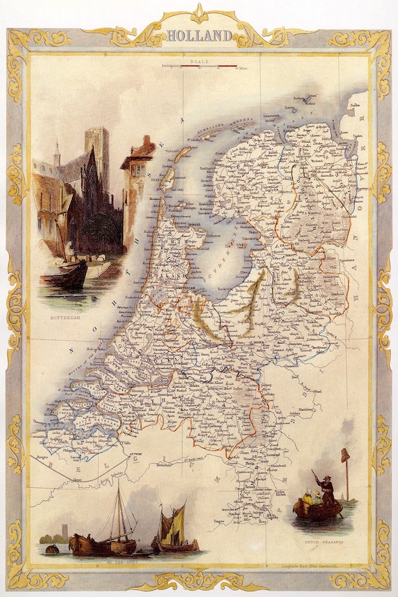 1800's Holland Netherlands Rotterdam Dutch Peasants North