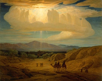 Star of Bethlehem 1879 Camel Landscape American Symbolist Painting by Elihu Vedder Repro on Matte Paper or Canvas FREE SHIPPING in USA