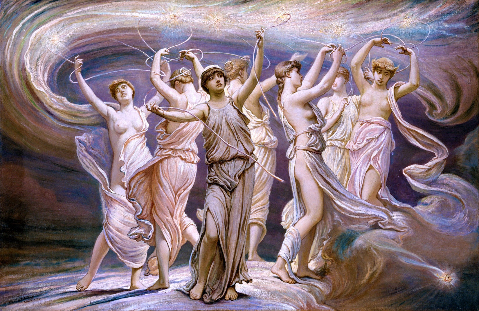 The Pleiades Known as Seven Sisters and Messier Symbolist Dance
