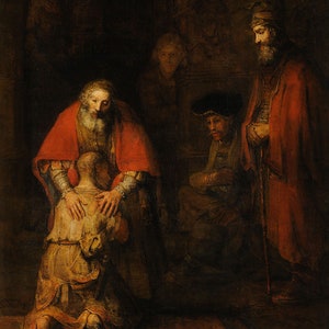 Rembrandt Return of the Prodigal Son Biblical Amazing Quality Repro on Matte Paper or Canvas FREE SHIPPING in USA Shipped Rolled Up