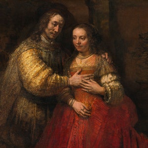 Rembrandt Isaac and Rebecca The Jewish Bride Quality Repro on Matte Paper or Canvas FREE SHIPPING in USA Shipped Rolled Up