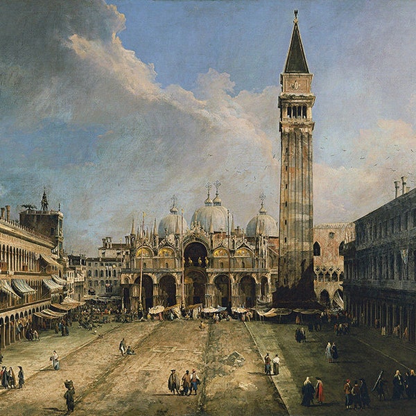 Canaletto The Piazza San Marco in Venice Italy Italia Travel Amazing Quality Repro on Matte Paper or Canvas FREE SHIPPING in USA