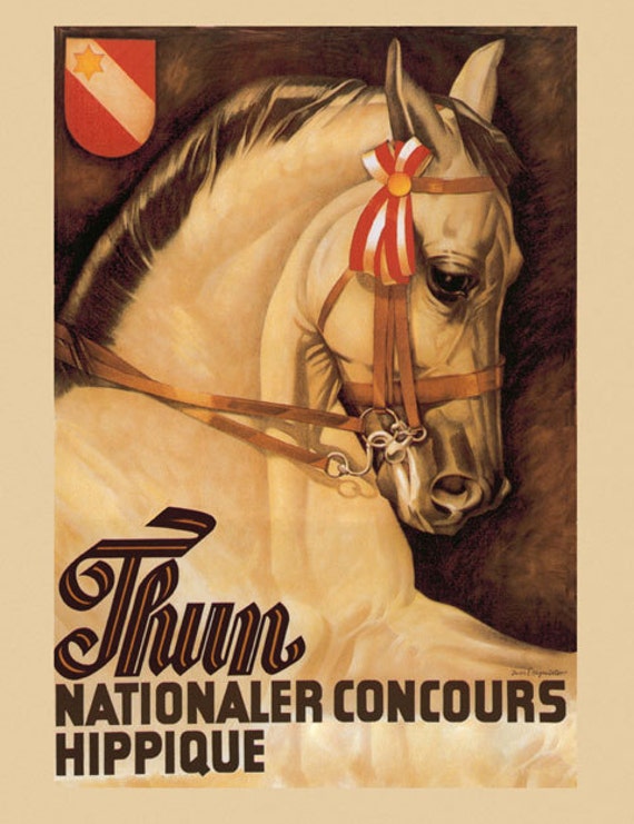 Horse Show European Dressage Eventing Vintage Poster Repro FREE SHIP in USA