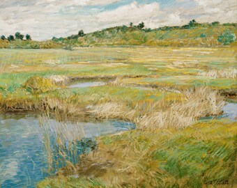 The Concord Meadow Massachusetts United States American Painting John Singer Sargent on Matte Paper or Canvas Repro FREE SHIPPING in USA