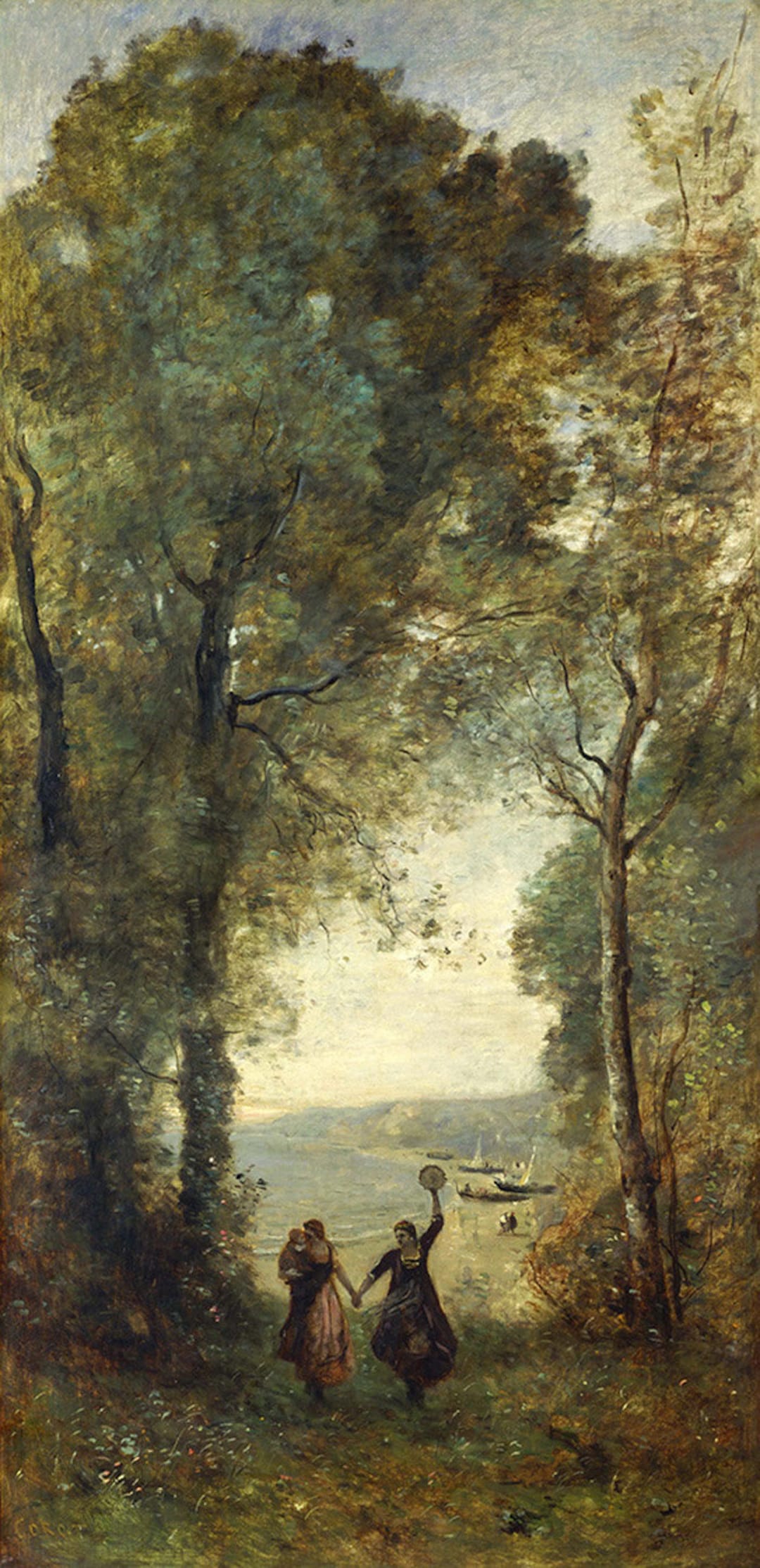 JEAN-BAPTISTE-CAMILLE COROT、海外版、超希少レゾネ Jean Baptiste Camille Corot Reminiscence of the Beach of Naples