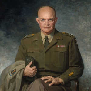 General Dwight D. Eisenhower 34th Usa President Portrait American Painting by Thomas Stephens Repro on Matte Paper or Canvas FREE S/H in USA