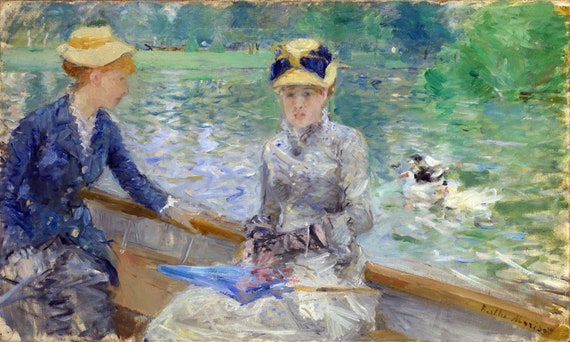 Tableau Toile Berthe Morisot - Femme Et Enfant Au Balcon, Prêt à Accrocher