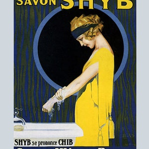 Savon Le Naturel Original Vintage Poster