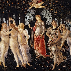 Sandro Botticelli La Primavera Spring Amazing Quality Repro on Matte Paper or Canvas FREE SHIPPING in USA Shipped Rolled Up