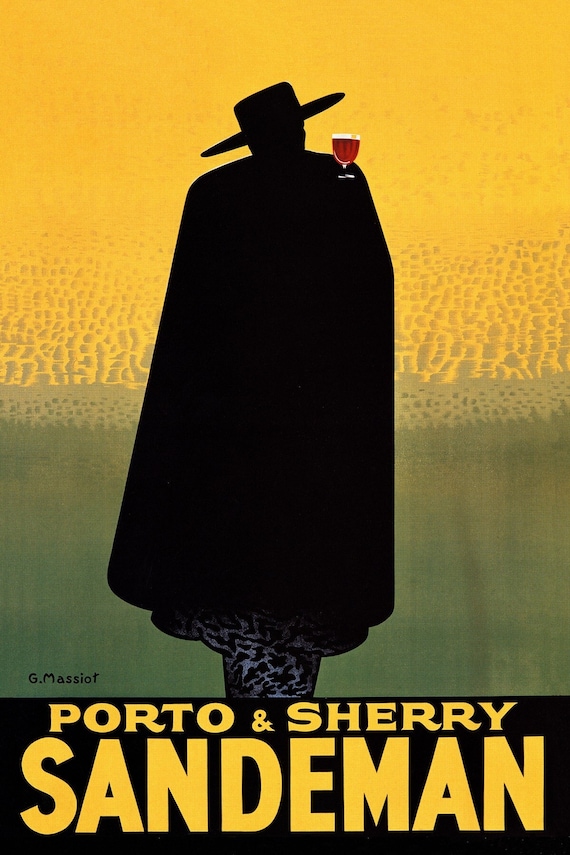 Sandeman Port and Sherry Red Wine Man in a Portuguese Student Cape 