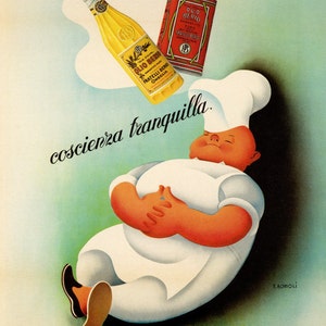 Food Olive Oil Chef Olio  Berio Fratelli Oneglia Kitchen Italy Italia Italian Vintage Poster Repro on Matte Paper or Canvas FREE S/H in USA