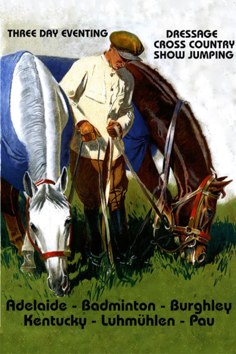 Horse Show European Dressage Eventing Vintage Poster Repro FREE SHIP in USA