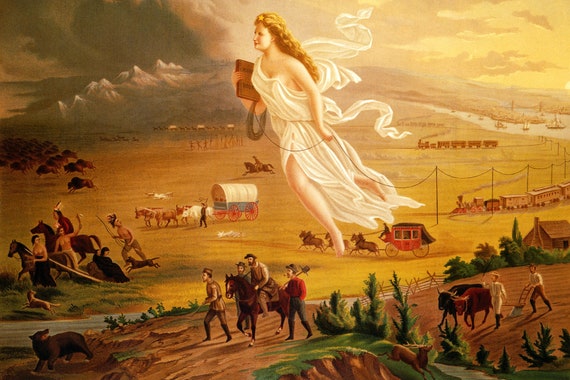 American Progress Manifest Destiny Westward Expansion 1872 Painting by John  Gast Repro on Matte Paper or Canvas FREE SHIPPING in USA -  Canada