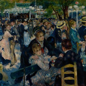Pierre Auguste Renoir danse au Moulin de la Galette Reproduction de qualité incroyable sur papier mat ou toile LIVRAISON GRATUITE aux États-Unis