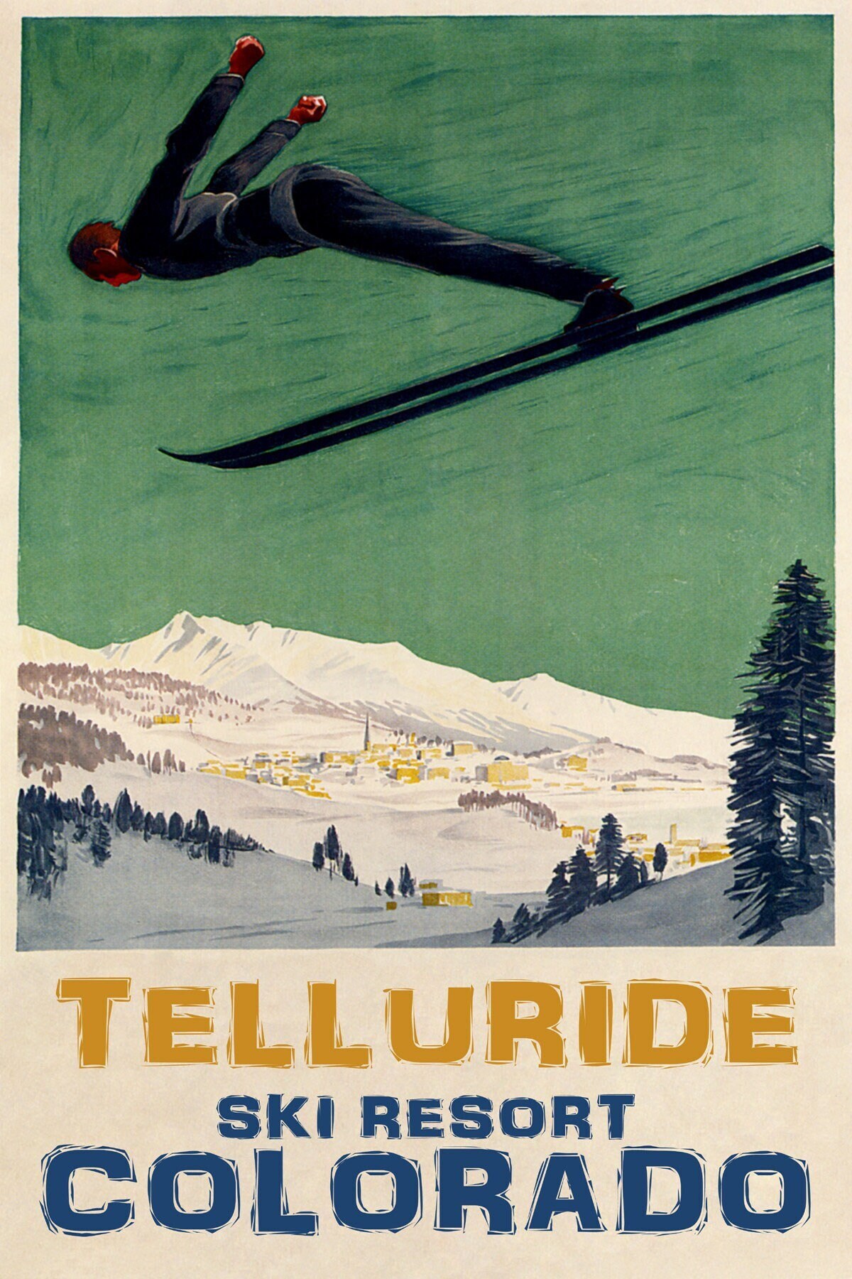 Telluride Resort Colorado American USA Skiing SKI Jumping Downhill ...