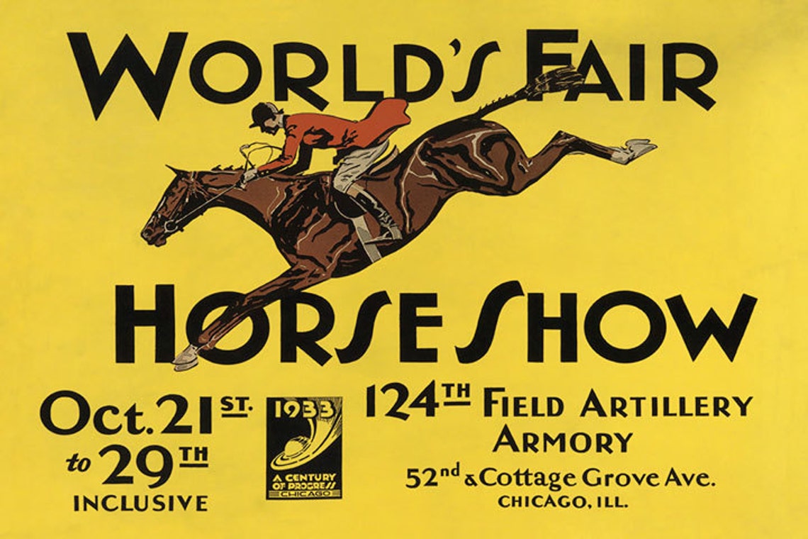World's Fair Horse Show Chicago Illinois Equestrian Etsy