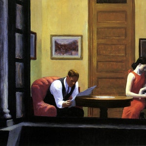 Hopper Option New York  Apartment Newspaper Piano American Painting By Edward Hopper Repro on Matte Paper or Canvas FREE S/H in USA