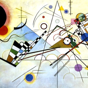 Composition VIII 1923 Geometric Elements Float Free Bauhaus Period by Vasily Kandisky Repro on matte paper or canvas FREE S/H in USA