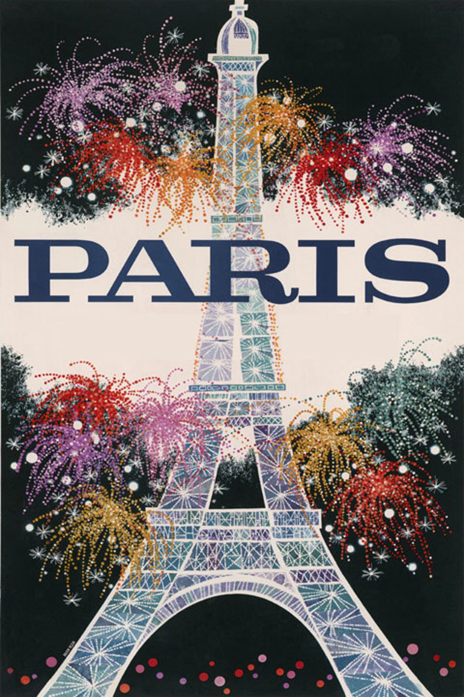 France Eiffel Tower Paris Fireworks Happy New Year French Etsy