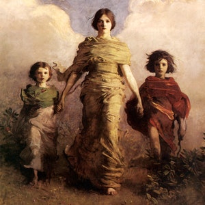 Winged Victory of Samothrace A Virgin American Painting By Abbott Handerson Thayer Repro on Matte Paper or Canvas FREE SHIPPING in USA