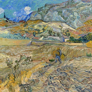 Vincent Van Gogh Landscape at Saint Remy France French Amazing Quality Repro on Matte Paper or Canvas FREE SHIPPING in USA