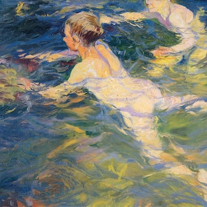 Joaquin Sorolla Boys Swim Swimmers Lake Amazing Quality Repro on Matte Paper or Canvas FREE SHIPPING in USA