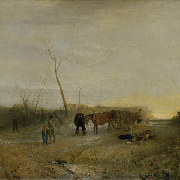 Frosty Morning Horse Wagon England Austere Winter Landscape 1813 Painting By J. M. W. Turner Repro on Matte Paper or Canvas FREE S/Hin USA