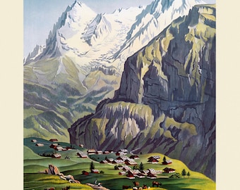 Switzerland Murren Walser Mountain Village in Bernese Oberland