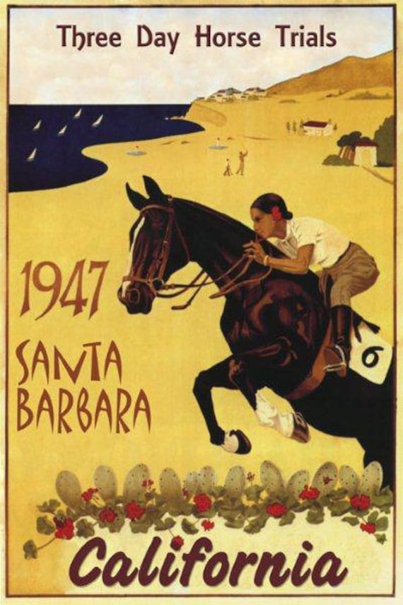 Horse Show European Dressage Eventing Vintage Poster Repro FREE SHIP in USA