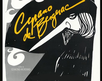 Theater 16"X20" Cyrano de Bergerac French Novelist Playwright Show Vintage Poster Repro Paper or Canvas FREE SHIPPING in USA