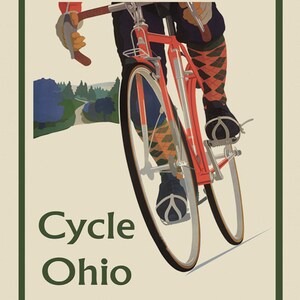 Bike 16&quot;X20&quot; Ohio Bicycle Cycle  American Travel Tourism Sport Vintage Poster Repro on matte paper or canvas FREE S/H in USA