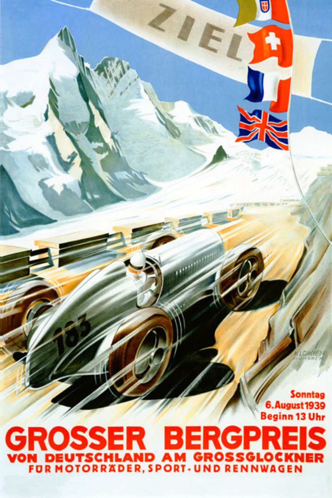 Car 1939 Automobile Race Grand Prix Grosser Bergpreis Germany German