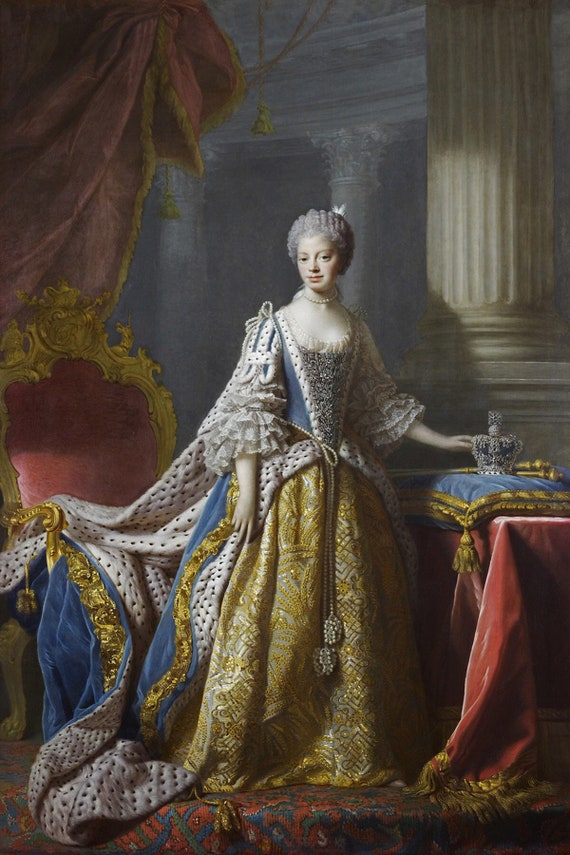 Portrait of Queen Charlotte in Coronation Robes United Kingdom - Etsy