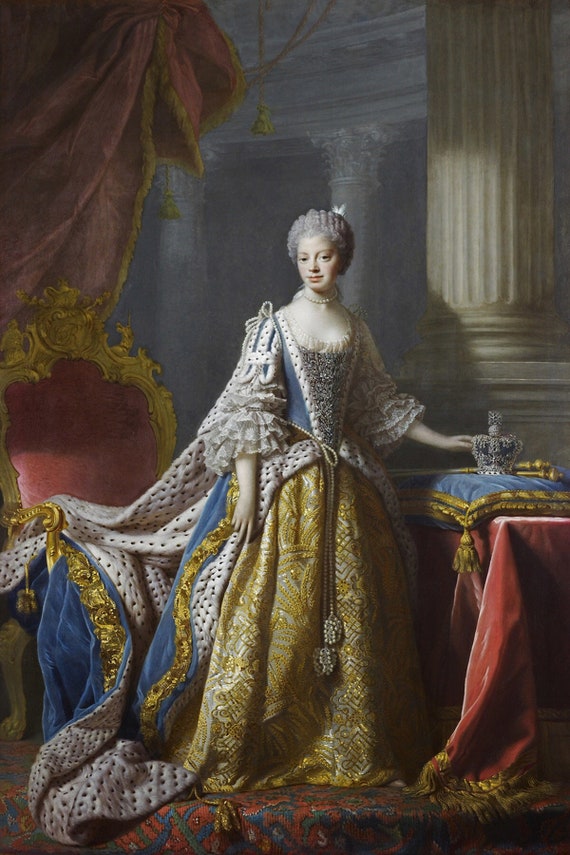 queen charlotte lace dress Queen Charlotte Gown European Baroque and Rococo Style Golden Dress with Lace Embroidery