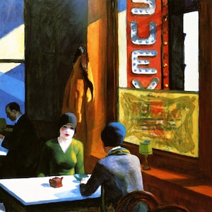 Hopper Chop Suey 16x20 Option Ladies Coffee Diner Restaurant by Edward Hopper American Repro on Matte Paper or Canvas FREE SHIPPING in USA