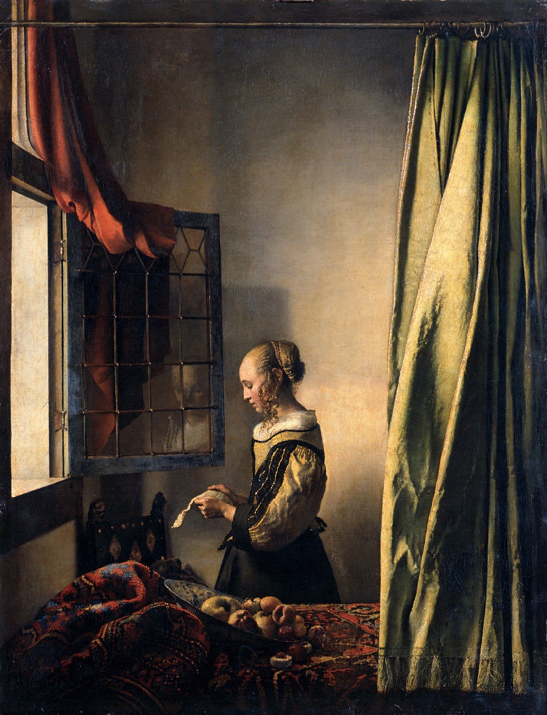 Johannes Vermeer Girl Reading a Letter by an Open Window Amazing ...