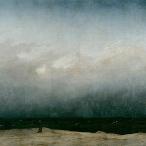 The Monk by the Sea Ocean 1810 Painting By  German Romantic Artist Caspar David Friedrich Repro on Matte Paper or Canvas FREE S/H in USA