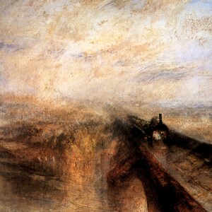 Rain Steam and Speed Train The Great Western Railway 1844 Painting By William Turner Repro on Matte Paper or Canvas FREE SHIPPING in USA