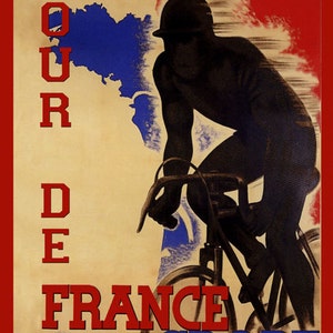 Bike 1957 Tour de France Bicycle  Race French Sport European Cycling Vintage Poster Repro on Matte Paper or Canvas FREE SHIPPING in USA