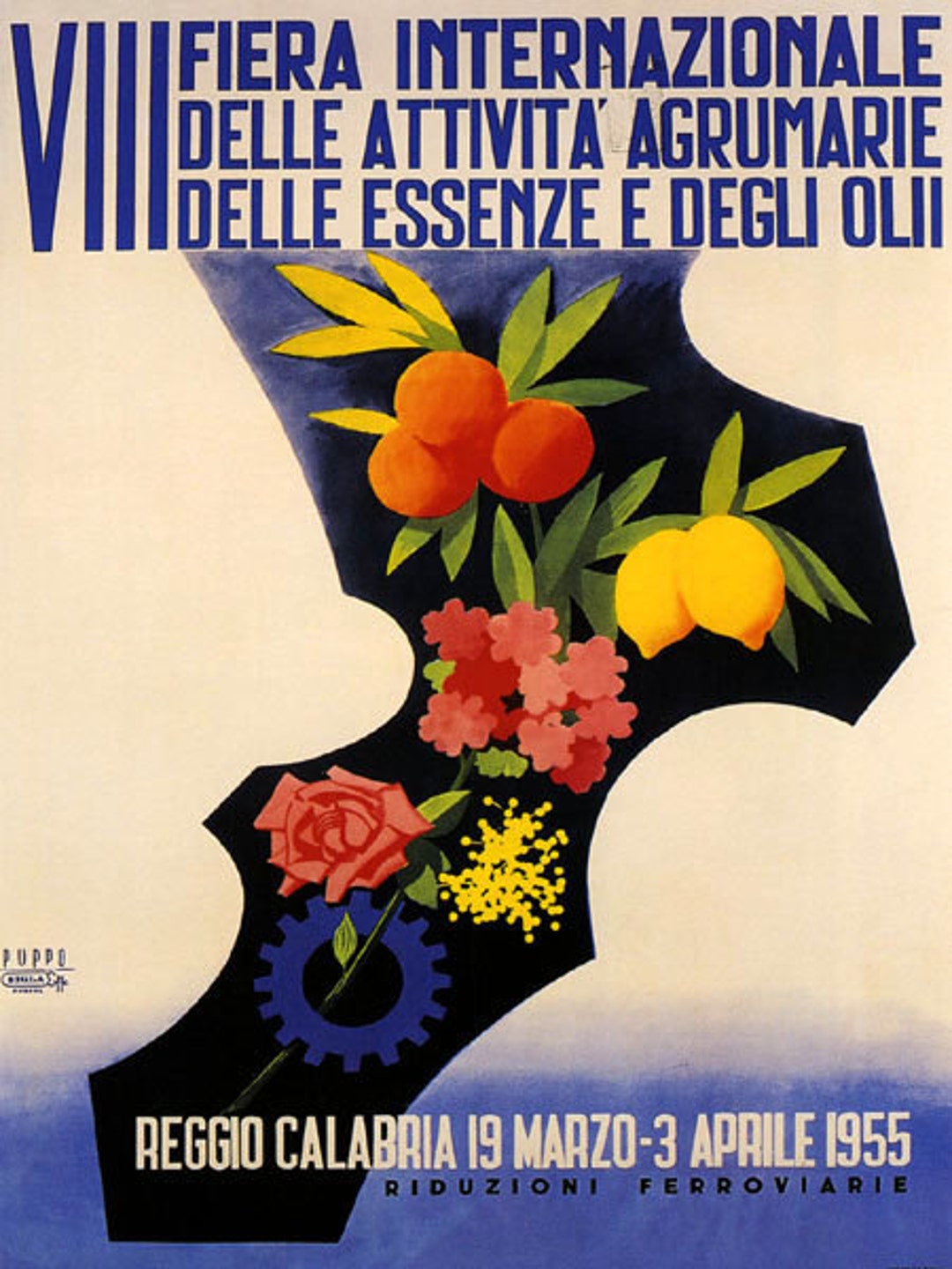 Italy 1955 Reggio Calabria Farm International Exposition Italia Italian