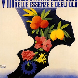 Italy 1955 Reggio Calabria Farm International Exposition Italia Italian Vintage Poster Repro on Matte Paper or Canvas FREE SHIPPING in USA
