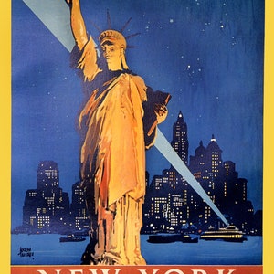 New York the Wonder City of the World Statue Liberty American United ...