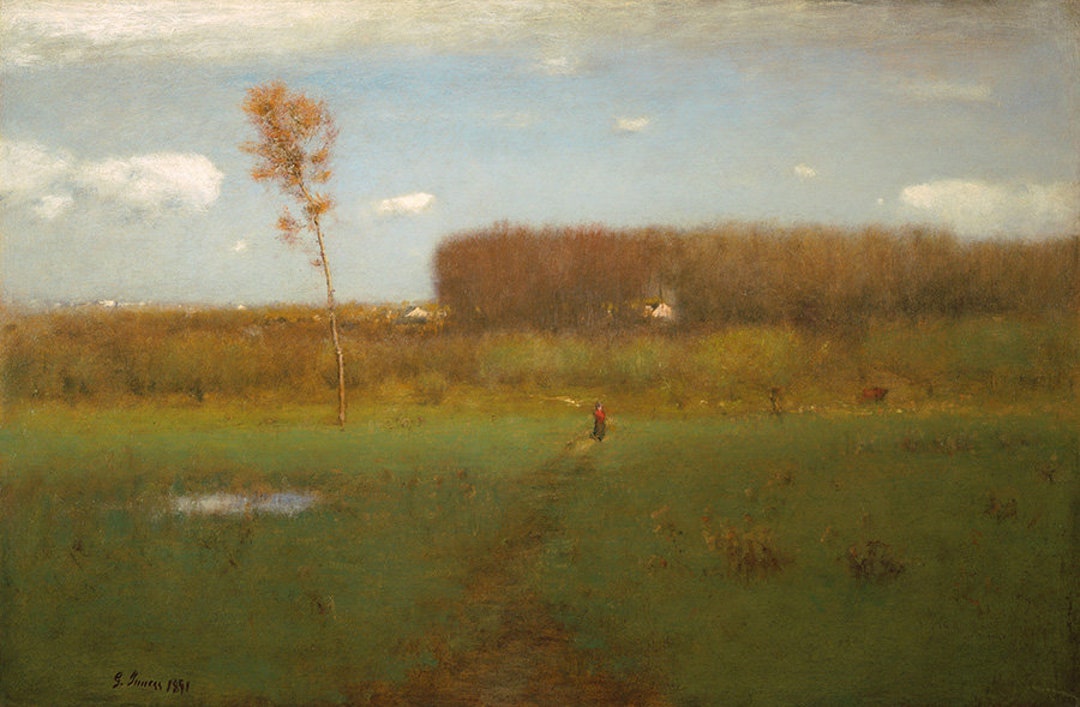 George Inness October Noon Landscape Amazing Quality Repro on Paper or ...