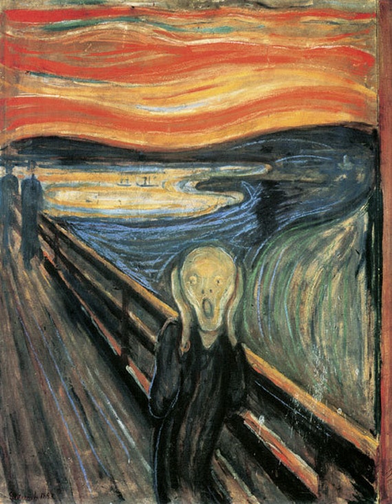 The Scream 1893 By Painter Edvard Munch Fine Art Poster Repro Etsy