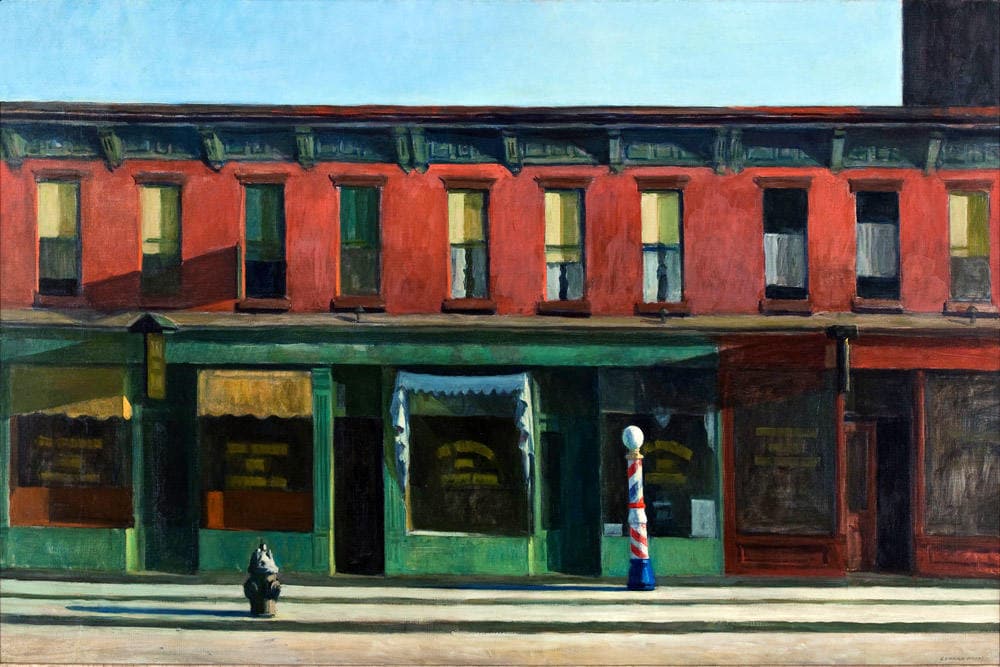 Early Sunday Morning United States Street Painting by Edward Hopper Fine Art Repro on Matte Paper or Canvas FREE SHIPPING in USA